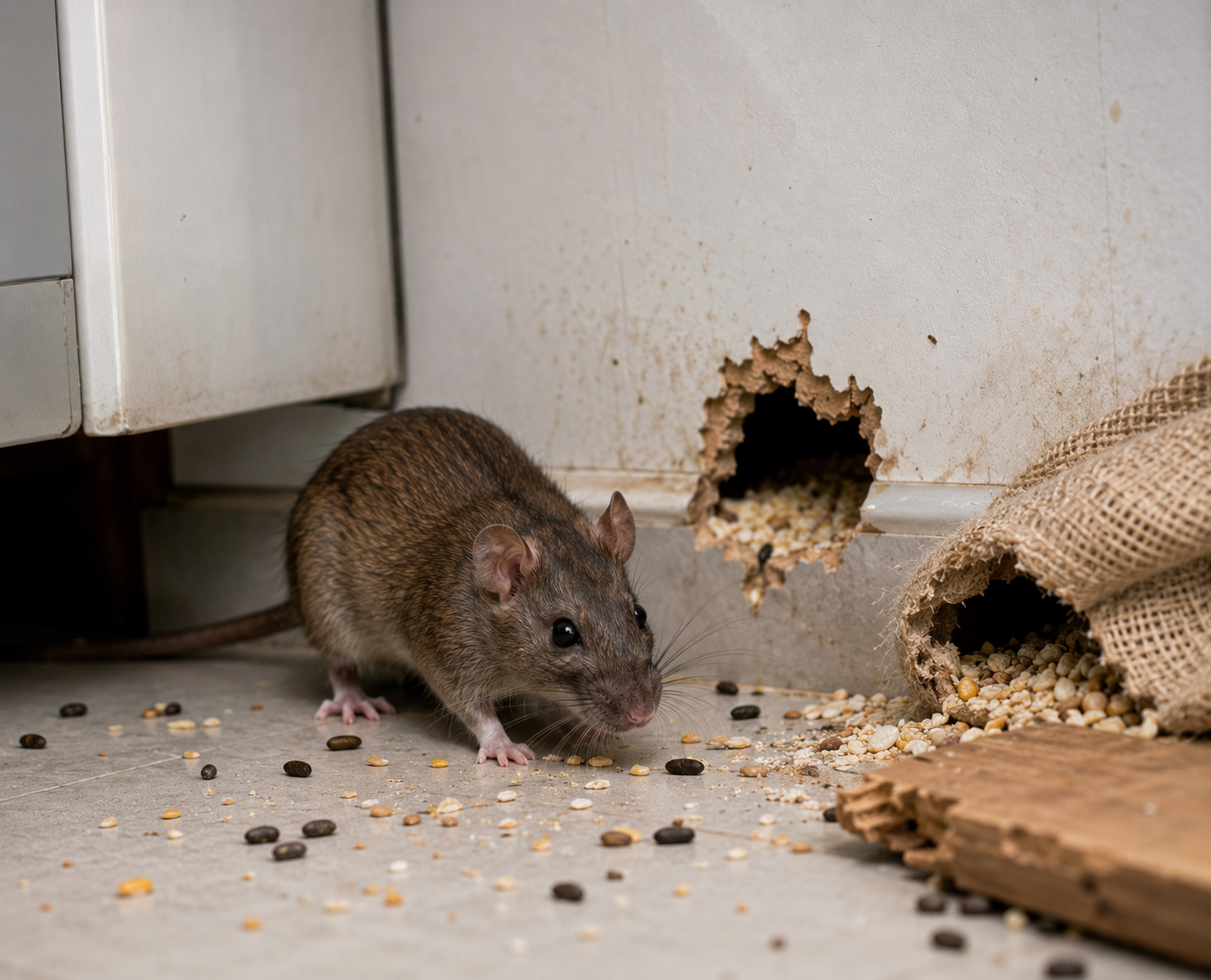 Sign need rodent control